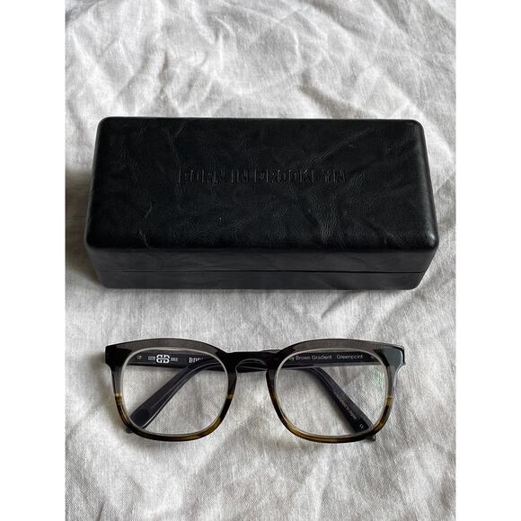 Born in Brooklyn Grey Brown Gradient GREENPOINT Eyeglasses 53-21-145 Frames Only - Picture 1 of 14